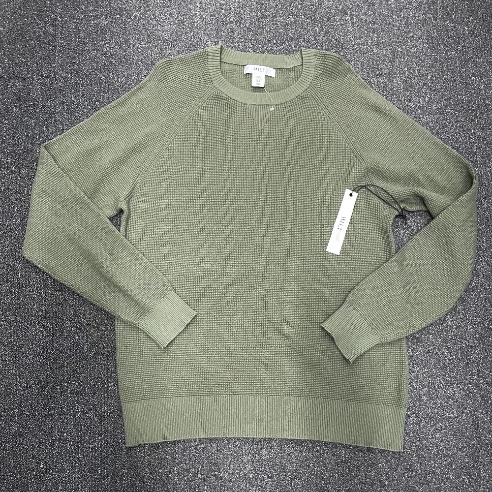 $132 WILT Cashmere Men’ Sweater Size XL Knitted Patterns